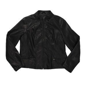 Women's Black Faux Leather Jacket